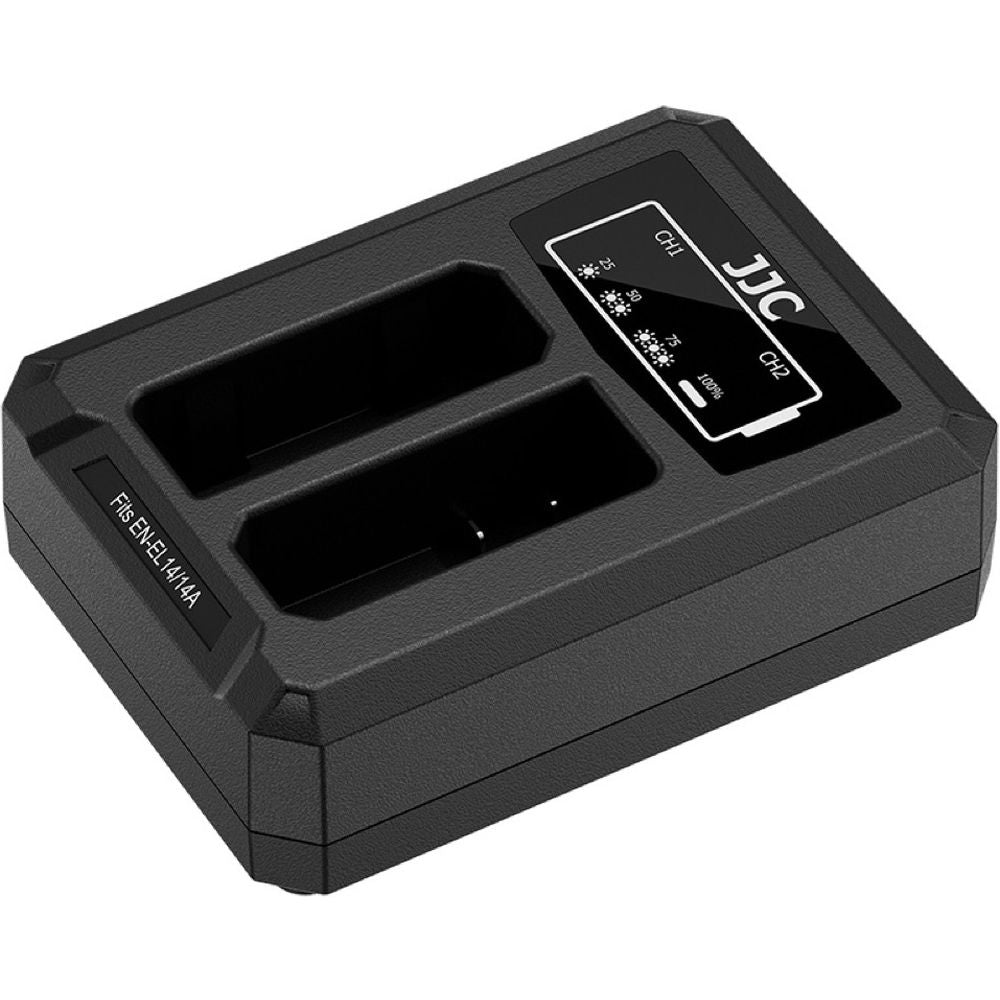 JJC Nikon DCH-EL14TC USB-C Dual Battery Charger (for Nikon EN-EL14/EN-EL14A)
