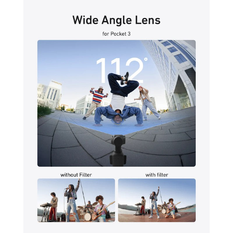 Telesin 0.72x Wide-Angle Lens for DJI Osmo Pocket 3