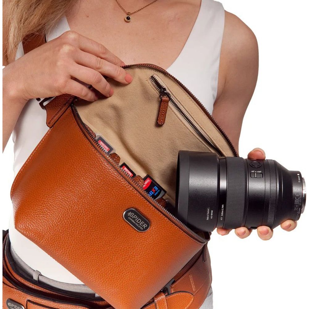 Spider SpiderPro Leather Sling Pouch, Brown