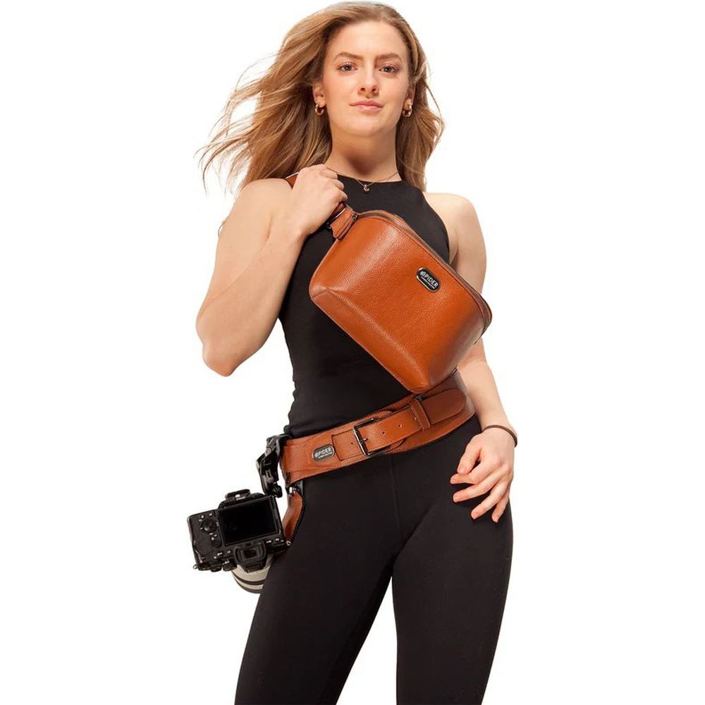 Spider SpiderPro Leather Sling Pouch, Brown