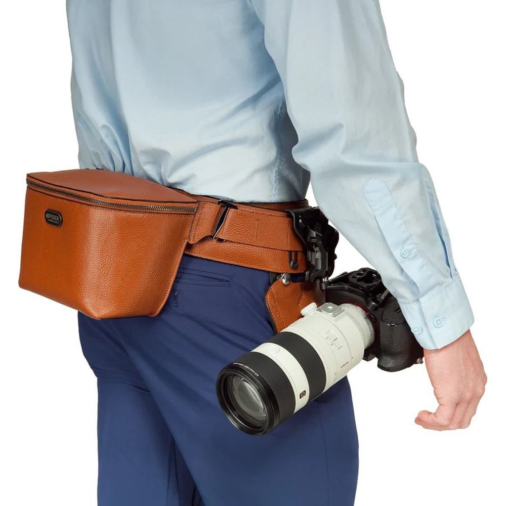 Spider SpiderPro Leather Sling Pouch, Brown