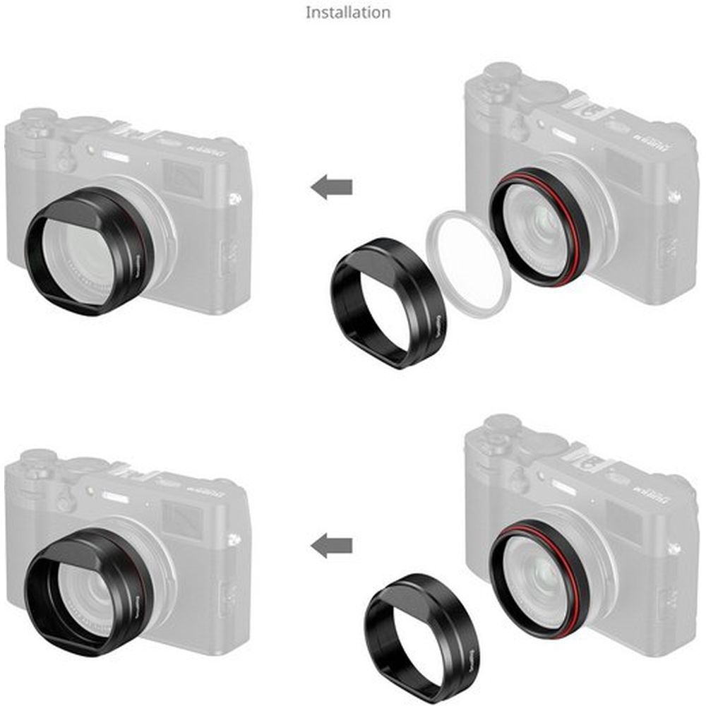 SmallRig 5848 Lens Hood for Fujifilm X100VI / X100V, black