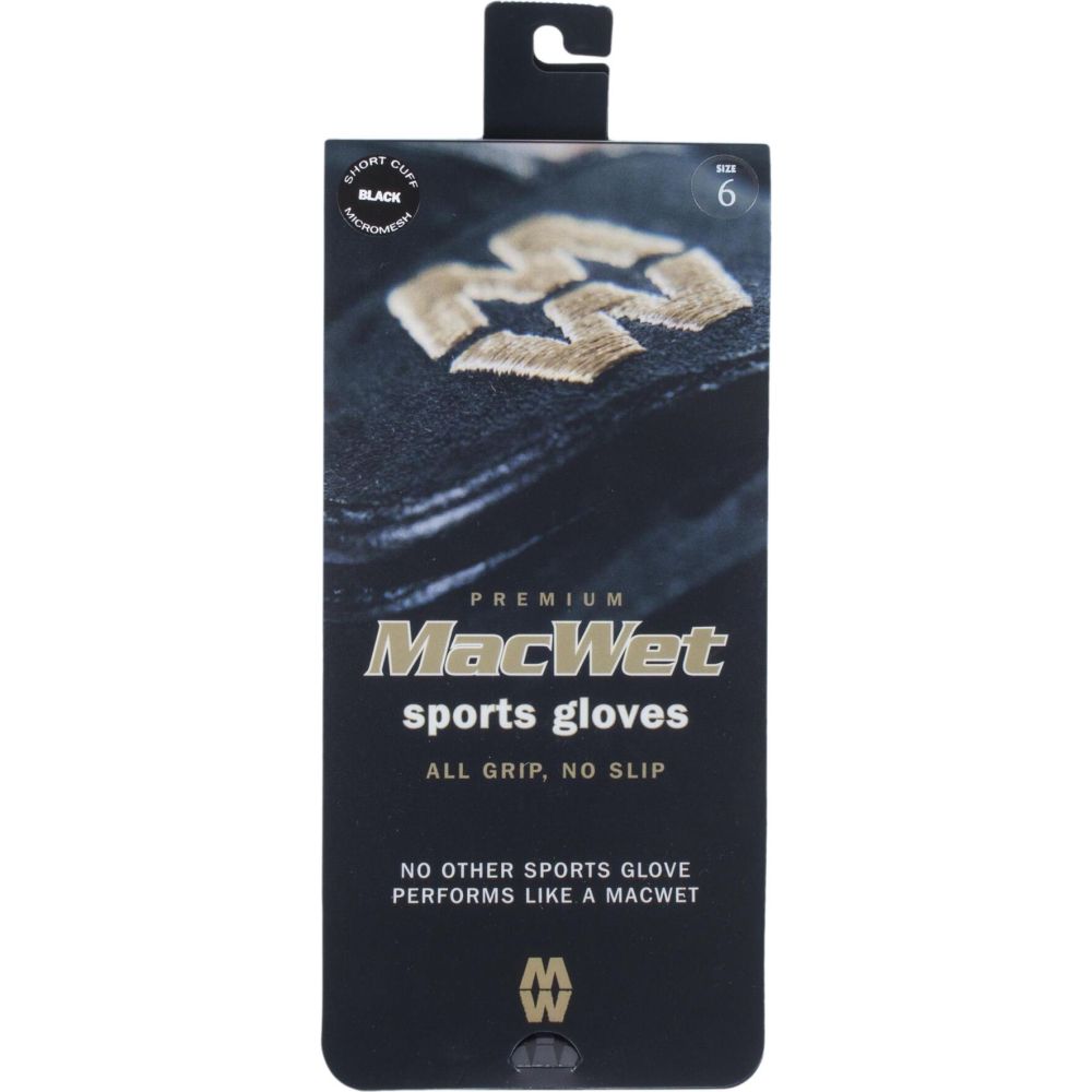 MacWet Shoot Mesh Gloves Short, Black 8cm