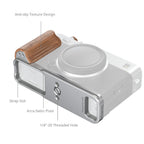 SmallRig 5984 L-Shaped Mount Plate with Wooden Handle for FUJIFILM X-E5, Rosewood / Silver