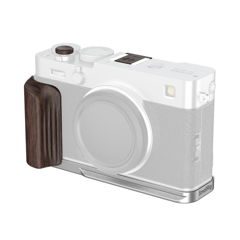 SmallRig L-Shaped Mount Plate with Wooden Handle for Fujifilm X-E5 Ebony Silver 6236