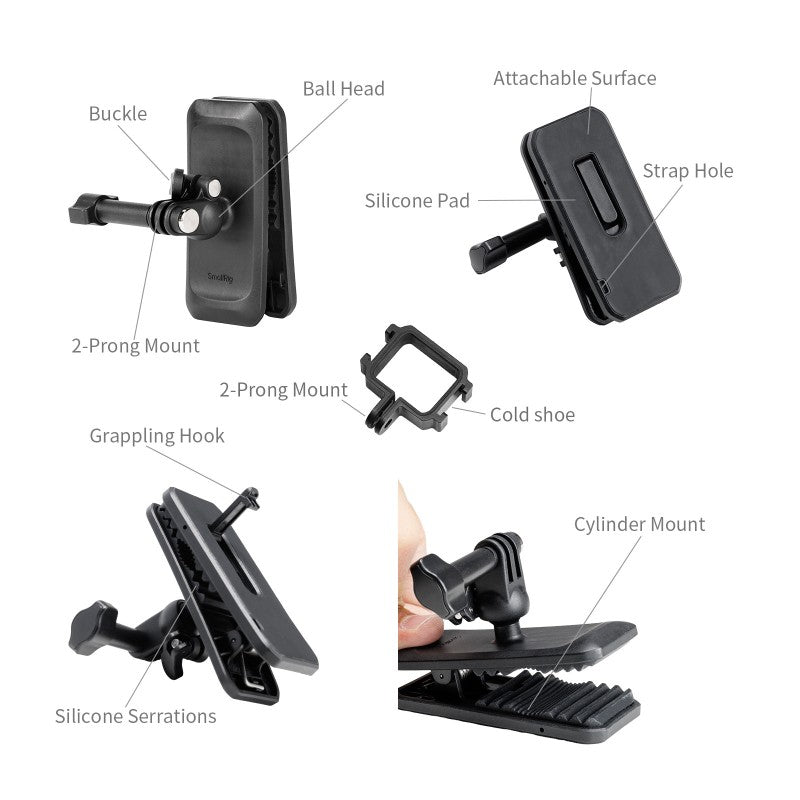 SmallRig 6052 Backpack Strap Clip Mount for DJI Osmo Pocket 4 / 3