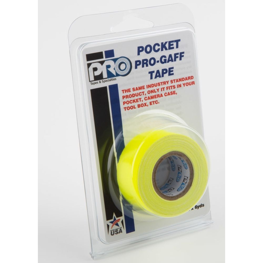 Pro Tapes Pro Gaff Pro Pocket 24mm x 5.4m Fluorescent Yellow