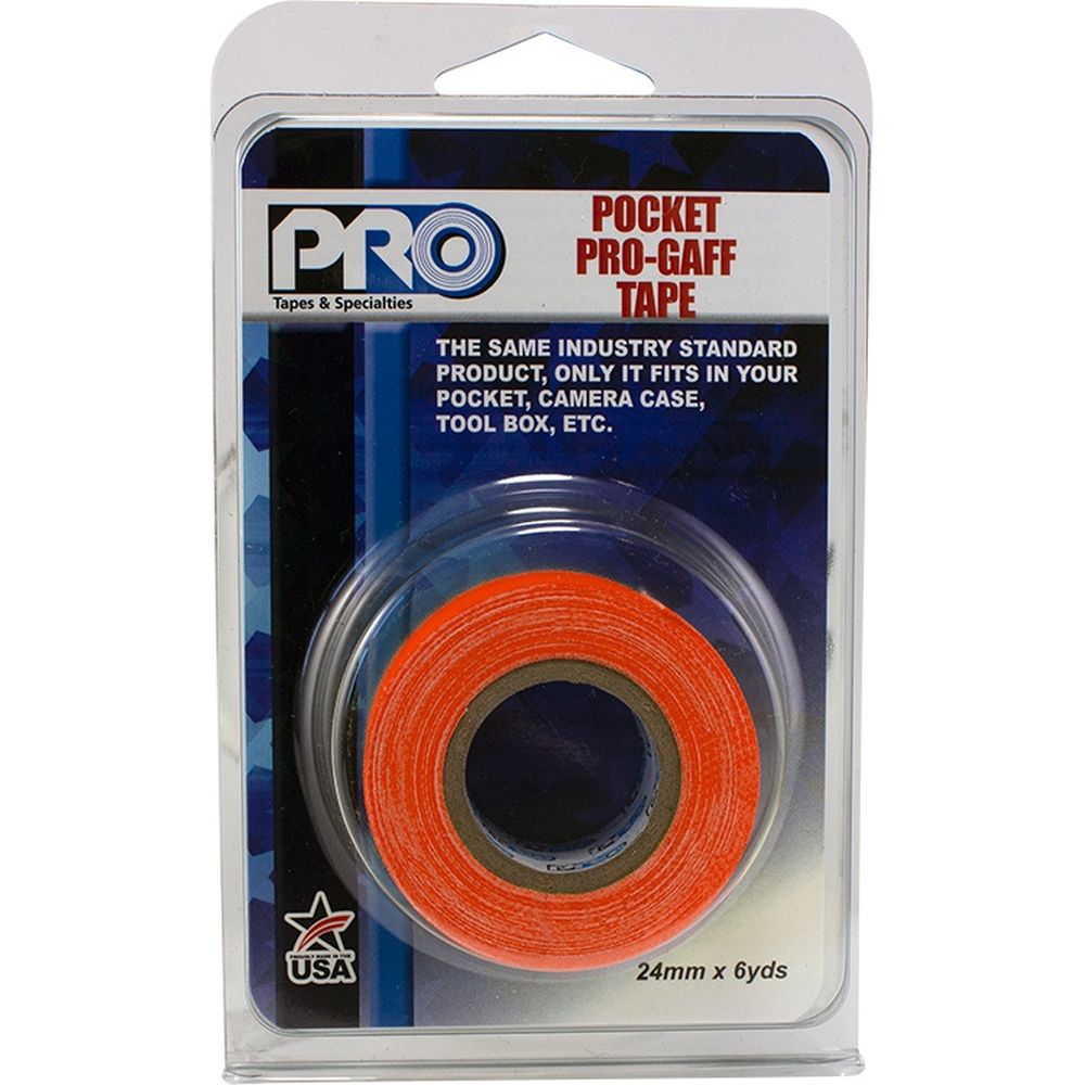 Pro Tapes Pro Gaff Pro Pocket 24mm x 5.4m Fluorescent Orange