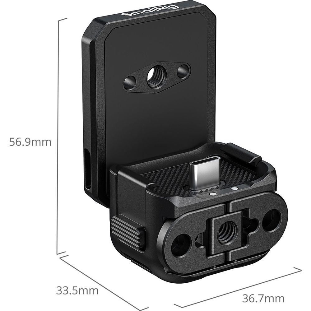 SmallRig 6359 Quick Release Attachable Backplate Support (with USB-C port) for DJI Osmo Pocket 4 & 3