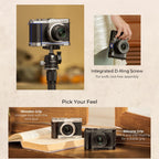 SmallRig 5942 L-Shaped Mount Plate with Wooden Handle for Panasonic LUMIX L10, black