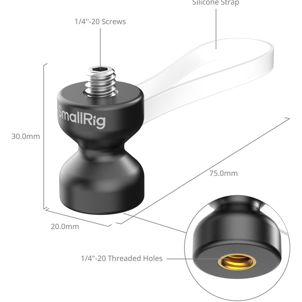 SmallRig 6527 Cable Clamp (10pcs, Black)