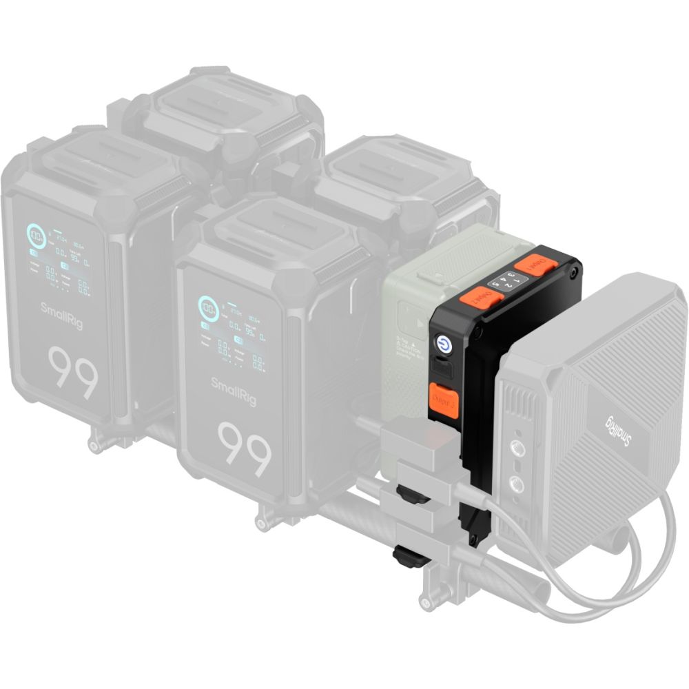 SmallRig 5881 Intelligent Power Management V-Mount Battery Adapter Plate (With 15mm Dual Rod Clamp)
