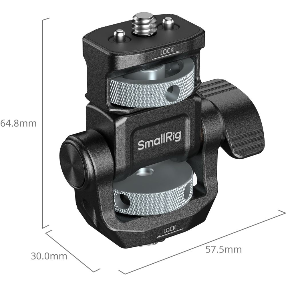 SmallRig 6314 Monitor Support for Horizontal & Vertical Shooting with ARRI 3/8"-16 Locating Screw