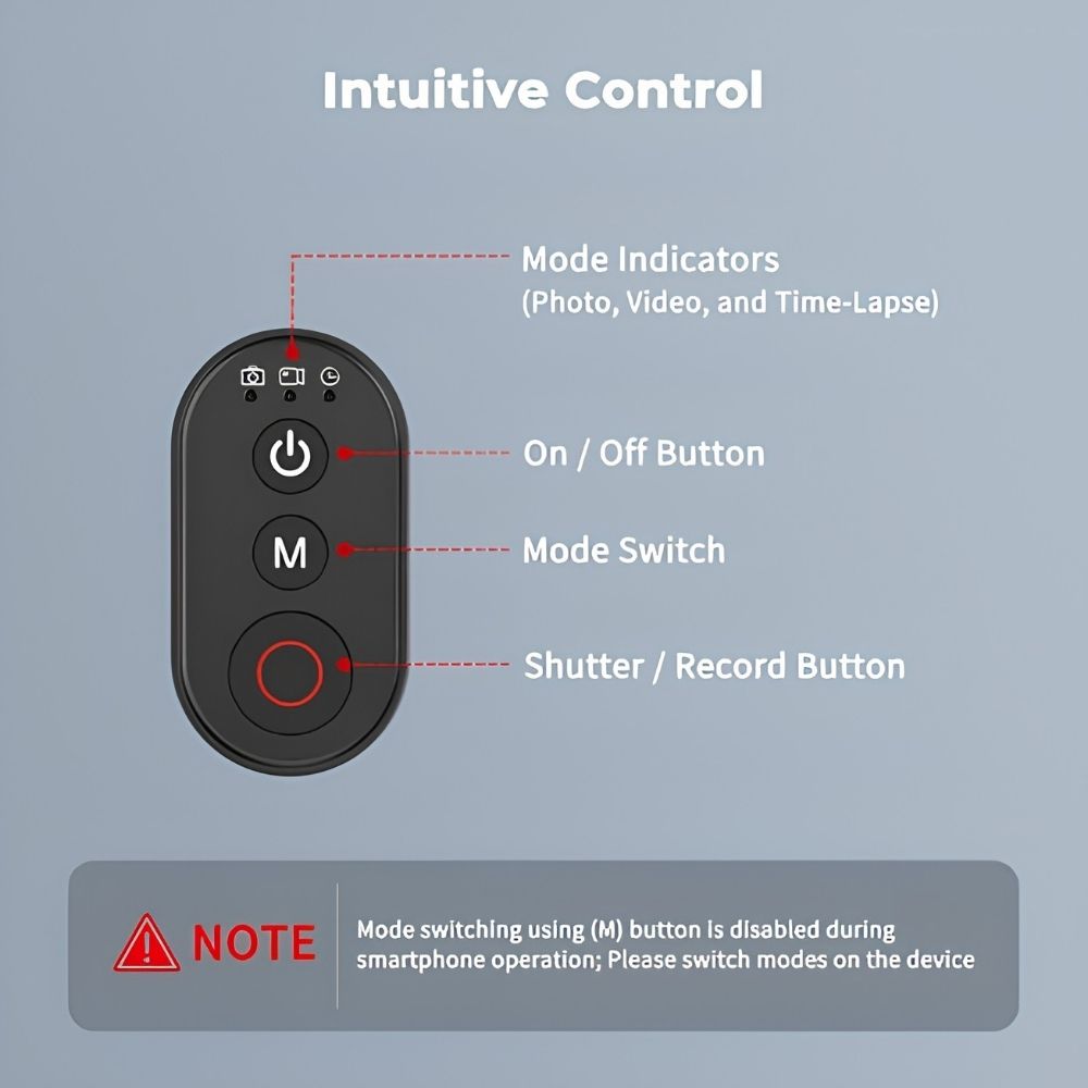 SmallRig 5462B Wireless Remote Controller for Action Cameras and Mobile Phones