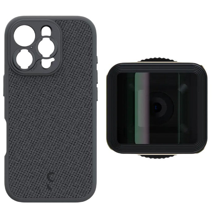 ShiftCam iPhone 16 Pro Case Dark Grey Fabric + LensUltra 1,55x Anamorphic