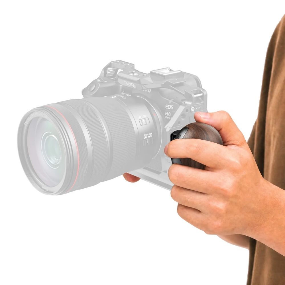 SmallRig 5926 Mini Wooden Side Handle with 1/4''-20 Locating Screw