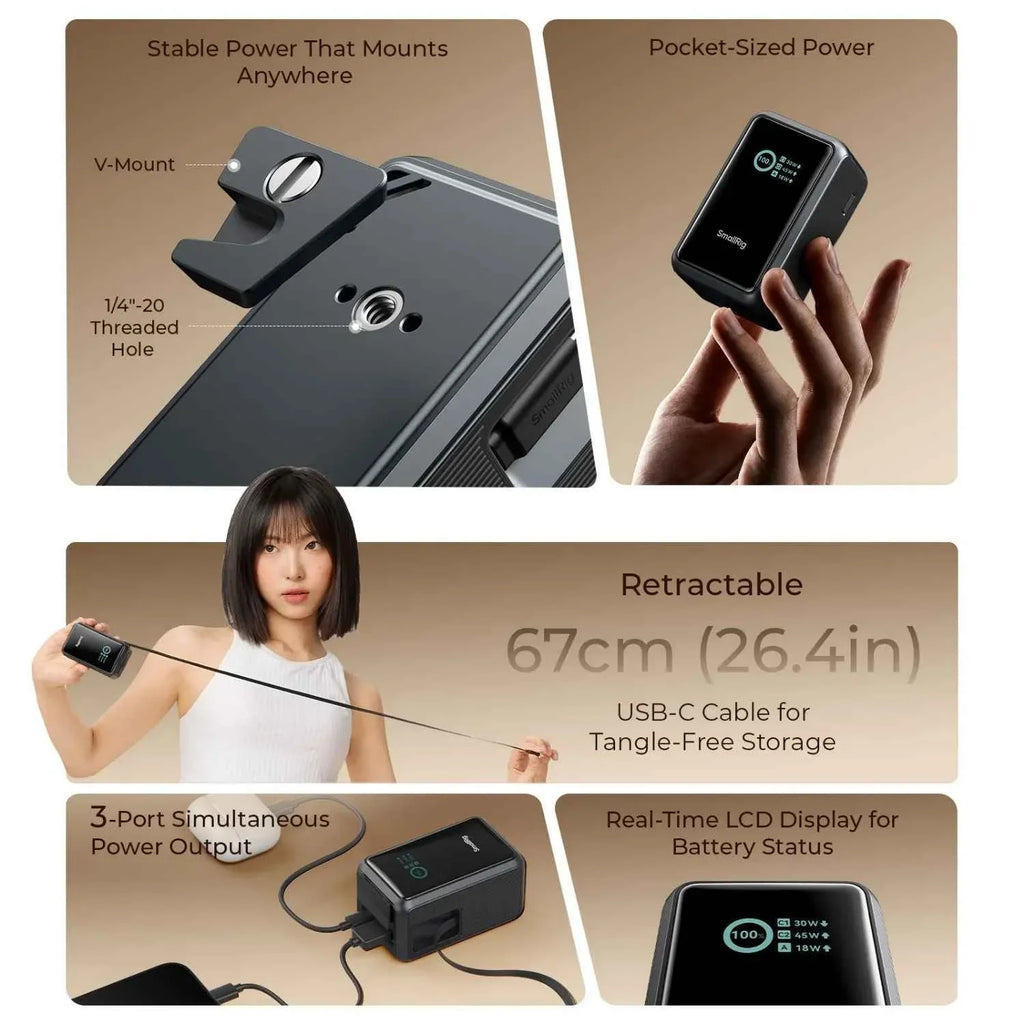 SmallRig 6057 Nano36 Power Bank with V-mount