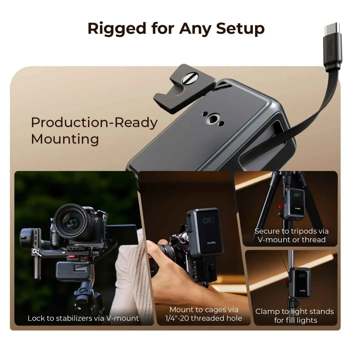 SmallRig 6057 Nano36 Power Bank with V-mount