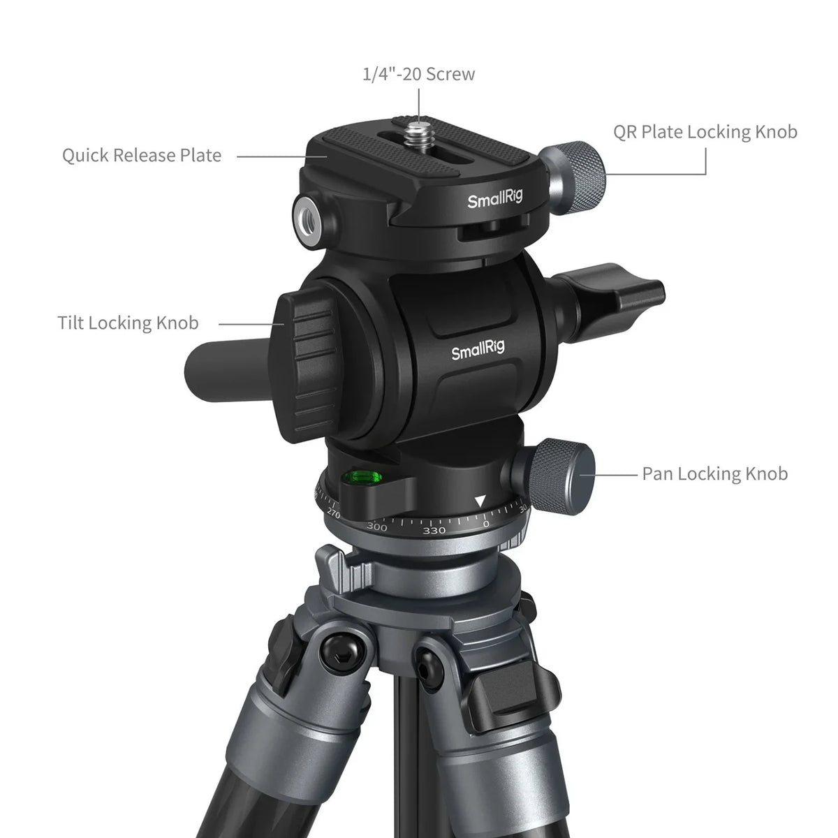 SmallRig 6599 Ultra-Light Travel Carbon Fiber Tripod for Video