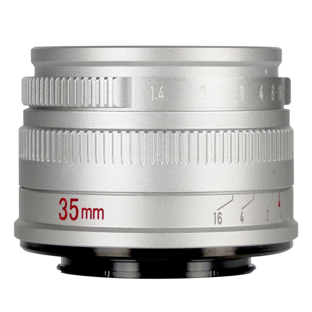 7Artisans 35mm F/1.4 Nikon (Z mount) silver De-clicked APS-C